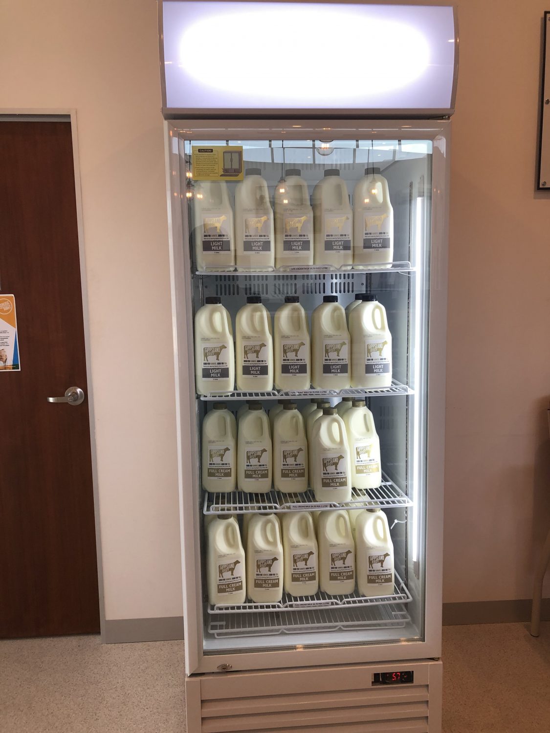 Fridge at hastings gp clinics with milk